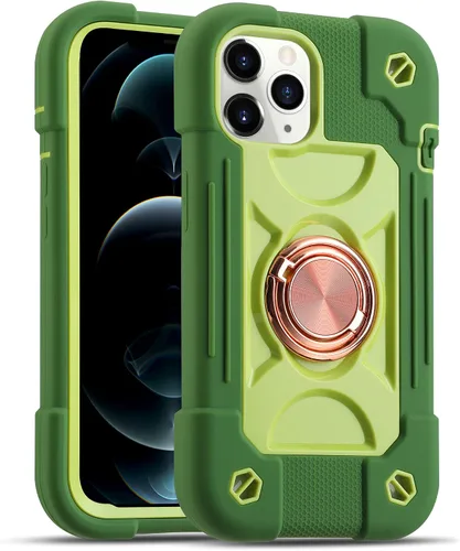Vista 81 de MARKILL Funda compatible con iPhone Air de 6.5 pulgadas 2025 con soporte de anillo giratorio de 360 grados, protección contra caídas de grado