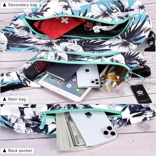 Vista 5 de HUA ANGEL Bolso bandolera para hombres y mujeres, mochila casual para viajes, senderismo, gimnasio