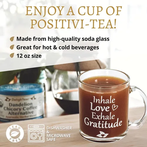 Vista 4 de DelighTeas Té orgánico de desintoxicación del hígado con taza de té inspiradora Alivio del estómago y limpieza del hígado Cardo lechero