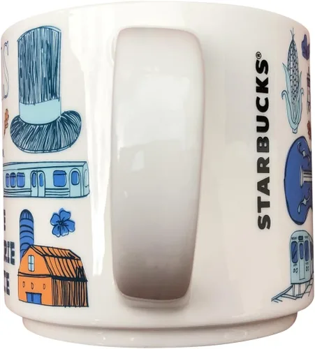 Vista 2 de Starbucks Taza de café coleccionable de la serie Been There (Illinois), 14 onzas