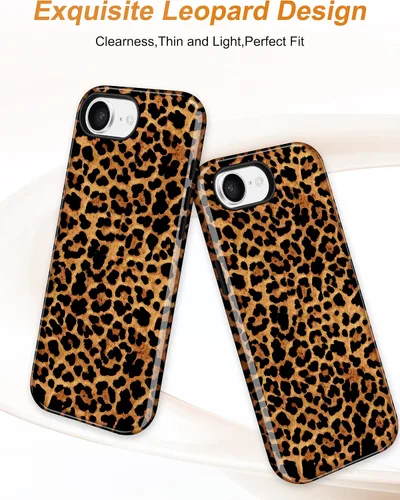 Vista 269 de Jusy Funda compatible con MagSafe con estampado de caparazón de tortuga marrón para iPhone 7/8/SE, cubierta protectora de TPU suave magnética