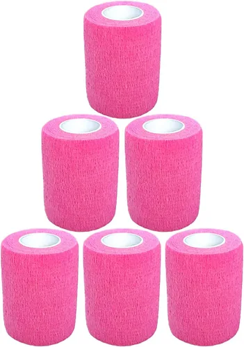 Vista 25 de Baisunt Paquete de 6 vendajes cohesivos de 1 pulgada, cinta autoadhesiva autoadhesiva autoadhesiva transpirable para muñeca, tobillo, deportes, Negro