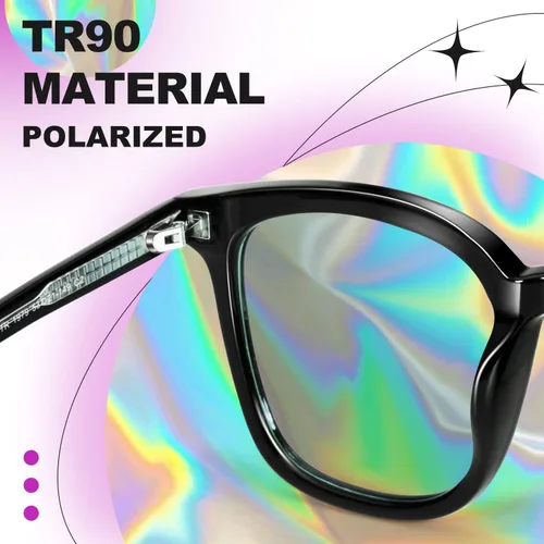 Vista 3 de VISOONE Polarized Retro Designer Sunglasses Light Square UV Protection Multicolor for Women Men NOE