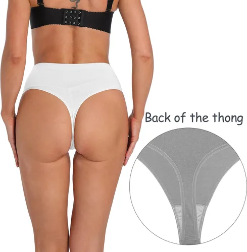 Vista 6 de Umiehary Bragas deportivas elásticas de algodón y nailon de cintura alta para mujer ropa interior transpirable talla regular y grande