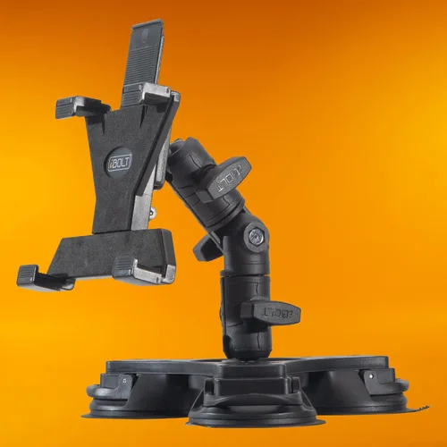 Vista 3 de iBOLT TabDock IncrediBOLT 360 - Soporte de ventosa triple para tableta de 7 a 10 pulgadas