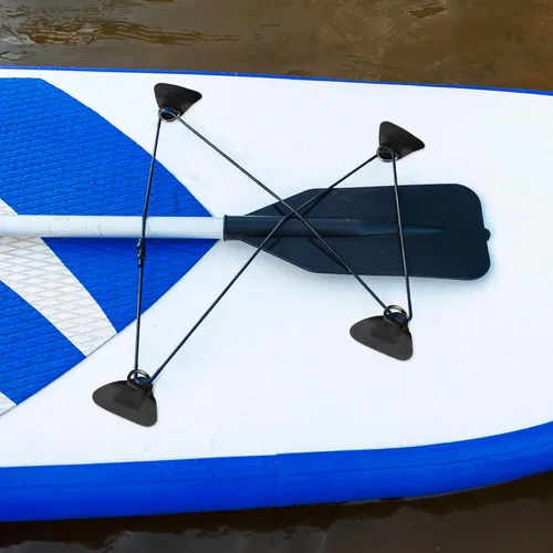 Vista 2 de X AUTOHAUX 4 Pcs D Ring Patch PVC Stainless Steel Triangle Shape D Ring Pad for Inflatable Boat Kayak Canoe Deck