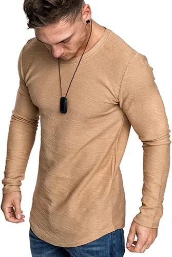 Vista 23 de Camiseta de Moda para Hombre, Camiseta Muscular de Gimnasio, Entrenamiento, Camiseta Atlética de Algodón, Camiseta Superior 240-azul