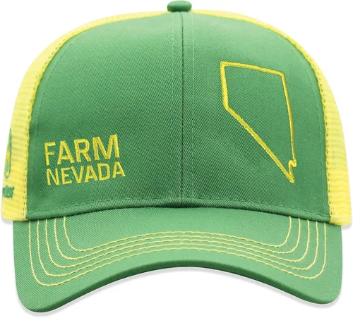 Vista 138 de John Deere Gorra de béisbol con logotipo y malla trasera con contraste, para hombre