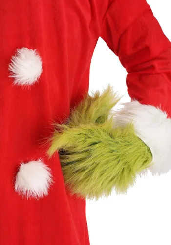 Vista 6 de Dr. Seuss The Grinch - Disfraz de Santa con máscara completa para adultos (hombre adulto SM 36-40)