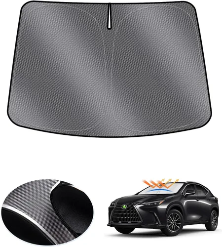 Vista 8 de Karltys Parasol para parabrisas delantero para Honda Civic 2016-2021, Cubierta de parasol de ventana plegable con ajuste personalizado para Civic