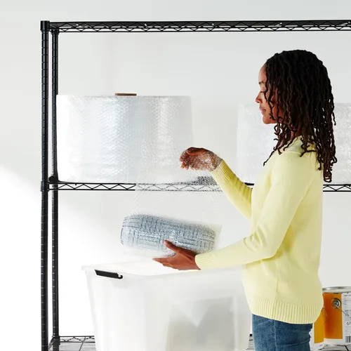 Vista 11 de Amazon Basics Material de embalaje de envoltura de amortiguación de burbujas para artículos frágiles, rollo de 12 pulgadas x 100 pies de largo