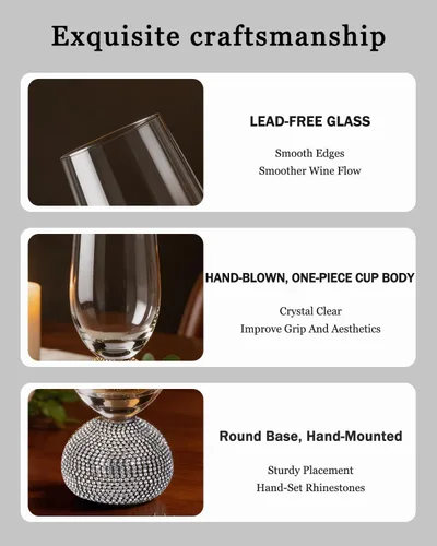 Vista 31 de Juego de flautas de champán de 4, vasos de champán sin tallo para boda, vasos de mimosa de cristal irrompibles y elegantes, flautas de champán de 10