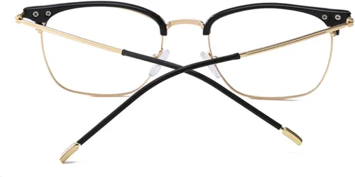 Vista 3 de Shiratori Lentes transparentes de lente transparentes de 1693in con borde de bocina retro vintage