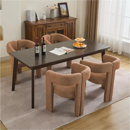 Vista 27 de adochr Modernas sillas de comedor de barril, silla de comedor tapizada de lino con patas de madera, sillas decorativas con brazos, cómodos sillones