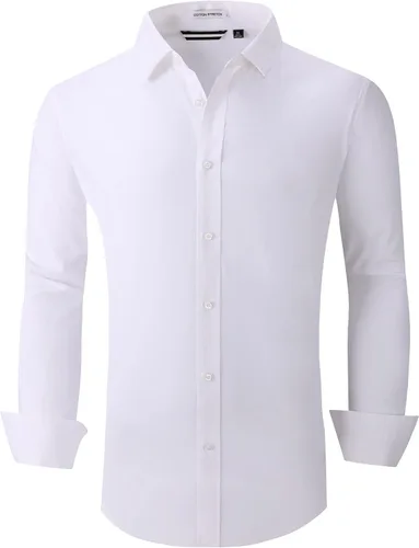 Vista 10 de Alex Vando - Camisa para hombre de manga larga con ajuste regular 06 negro