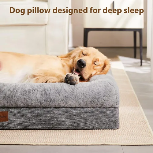 Vista 5 de BFPETHOME Camas para Perros Pequeños, Cama para Perros Lavable con Laterales, Colchonetas Ortopédicas Suaves de Tamaño Mediano con Funda Removible