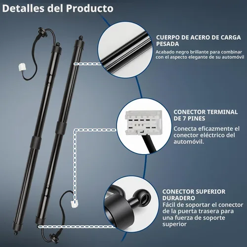 Vista 4 de Soporte de elevación de compuerta trasera eléctrica compatible con amortiguador de choque para Rogue S SL SV Sport Utility 2014-2019 Reemplaza
