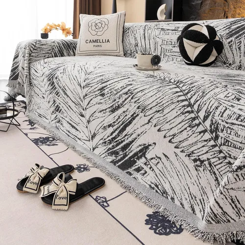 Vista 16 de HANDONTIME Funda para sofá para perros lavable con estampado floral de pájaros para sofás y sillones, funda de sofá negra con flores de jacquard