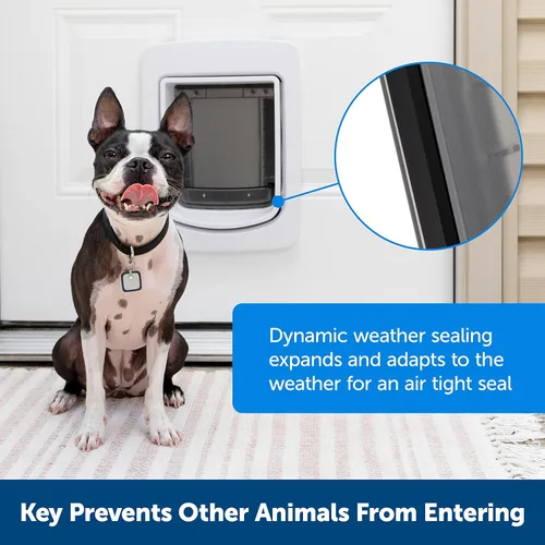 Vista 11 de Puerta para mascotas PetSafe SmartDoor controlada por aplicación (grande), hecha para múltiples mascotas, entrada y salida selectiva, control a