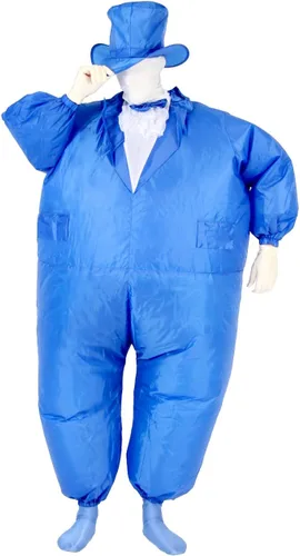 Vista 3 de Blue Tuxedo Chub Suit Adult Costume