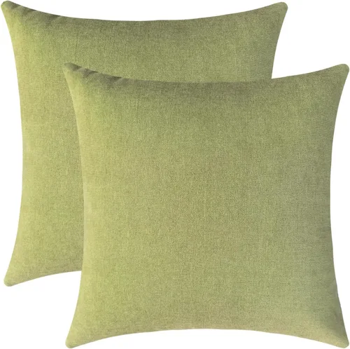 Vista 32 de Juego de 2 fundas de almohada decorativas de pana burdeos suaves y acogedoras, fundas de cojín cuadradas de chenilla para sofá, decoración de sala