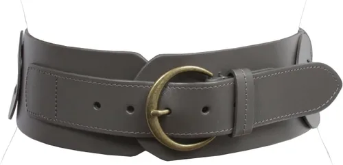 Vista 6 de Beltiscool Cinturón de cuero de grano completo para mujer, 3" (75 mm) de ancho con cinta de disco redondo y cinta de piel de vaca trenzada Negro