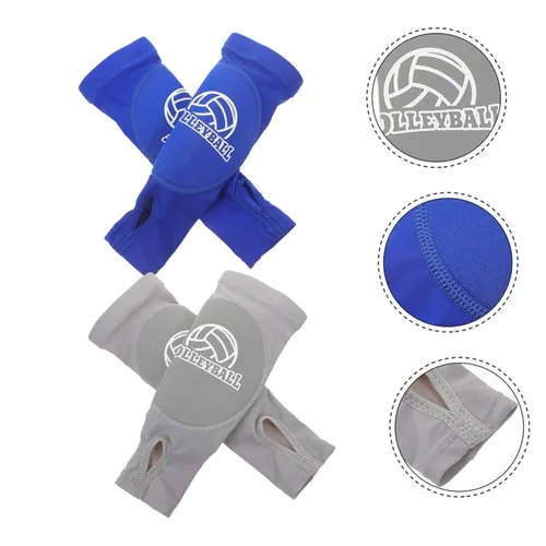 Vista 8 de Protectores de brazo de voleibol para mujer, 2 pares de protectores de brazo deportivos, coderas acolchadas, soporte de muñeca transpirable