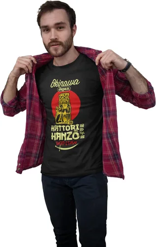 Vista 2 de 6TN Men's Hattori Hanzo Sword and Sushi Tshirt (Black,L)