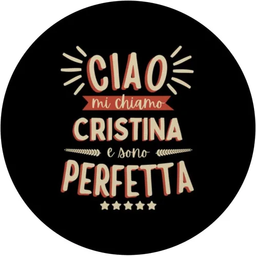 Vista 3 de Cristina Idea Regalo Personalizzata Amica Nome Divertente PopSockets Standard PopGrip