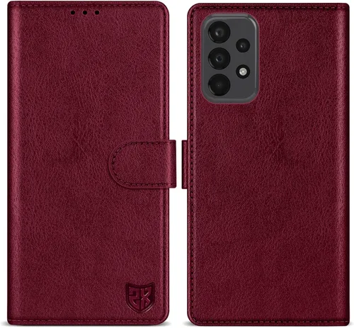 Vista 12 de ZZXX Funda tipo cartera para Samsung Galaxy A23 5G/4G con bloqueo RFID, ranura para tarjetas, función atril, cierre magnético, funda protectora
