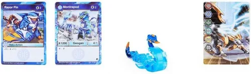 Vista 2 de Bakugan Geogan Rising 2021 Aquos Montrapod Figura de acción coleccionable y tarjetas coleccionables