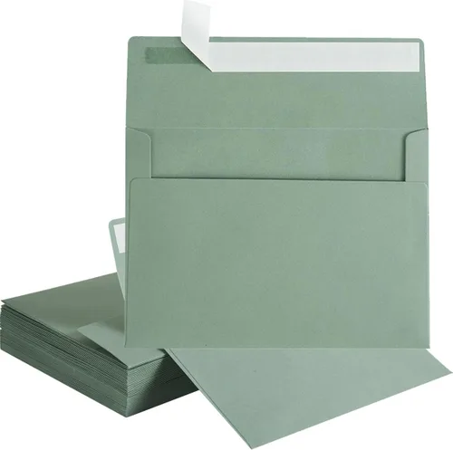 Vista 15 de Paquete de 50 sobres de 5 x 7 de colores autosellados para bodas, invitaciones de fiesta, tarjetas de felicitación, anuncios, fotos, 5.24 x 7.21
