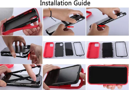Vista 8 de Funda para iPhone 12 y iPhone 12 Pro (6.1 pulgadas), con 2 protectores de pantalla de vidrio templado