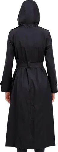 Vista 6 de LONDON FOG womens Single Breasted Long Trench Coat With Epaulettes and Belt