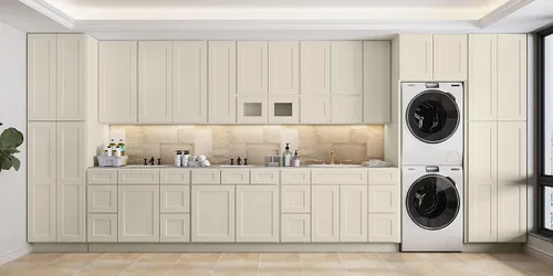 Vista 8 de LOVMOR Tocador de baño de 36 pulgadas, unidad de almacenamiento de fregadero individual, gran capacidad para lavandería, cocina, ducha y lavadero.