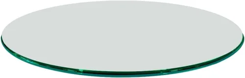 Vista 98 de Fab Glass - Mesa redonda de cristal de 48 in, grosor de 3/4 in, cristal pulido plano templado, Vidrio, Transparente