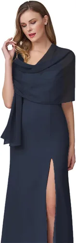 Vista 7 de Chales de gasa para mujer, bufandas para dama de honor, boda, noche, graduación, fiesta, ocasiones especiales, vestidos de 90 x 20 pulgadas