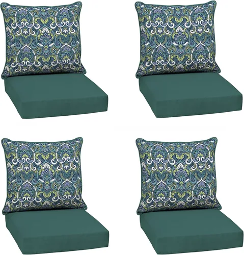 Vista 27 de Arden Selections Juego de asiento profundo para exteriores, 24 x 24, a prueba de lluvia, resistente a la decoloración, asiento profundo y cojín