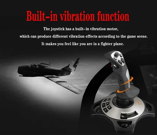 Vista 4 de Flight simulator controls pxn 2113 pc Joystick usb pc flight simulator controls with Vibration Function and Throttle Control Wired Game Flight Stick