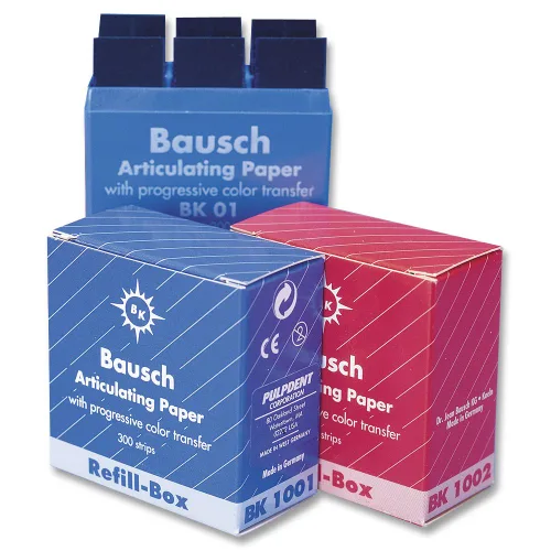 Vista 2 de Bausch articulado papeles bk1002 articulado Tiras de papel Refill Box Rojo 300/PK