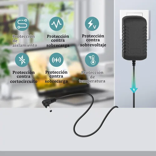Vista 6 de Cargador portátil 12V 2A para Gateway GWTC116 GWTN156 GWNC21524