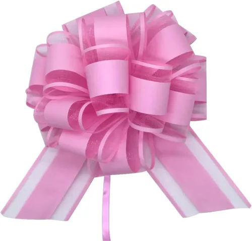Vista 12 de 6 piezas de lazos de tirar, lazo de regalo verde frijol, 6 pulgadas, Navidad, fiesta, regalo de cumpleaños, boda, lazos de cinta para envolver cajas