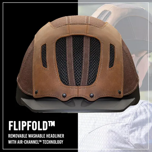 Vista 3 de Troxel Sierra Rugged Horse Riding Helmet, Low-Profile, Self-Adjustable Design, Safety Horseback Riding Gear Marrón