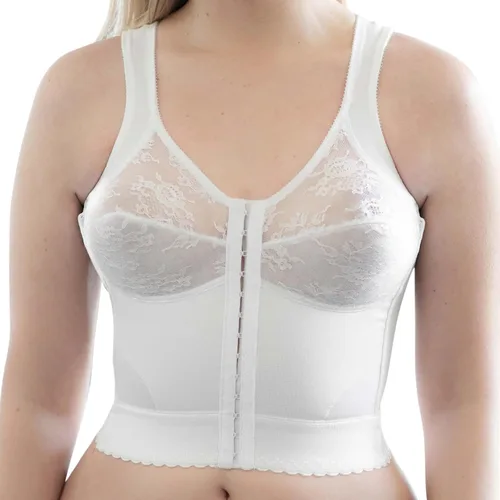Vista 7 de Front Closure Longline Bra 9603 Made in USA Wire-Free Comfort w/Back Support Soft Cups Everyday Confidence 34B–58H Negro