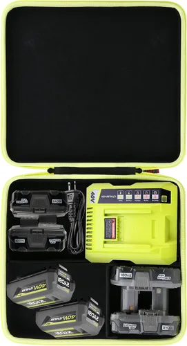 Vista 8 de khanka Estuche rígido para batería y cargador Ryobi 12v/18v/40v+unidad de compresión Ryobi 18 voltios ONE