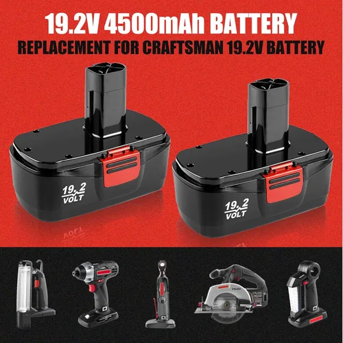 Vista 2 de Paquete de 2 baterías de repuesto C3 compatibles con Craftsman de 19.2 voltios, DieHard 130279005 315.113753 315.115410 315.11485 1323903 120235021