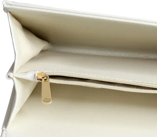 Vista 4 de Bolso de mano de noche para mujer, bolso de sobre con cadena desmontable
