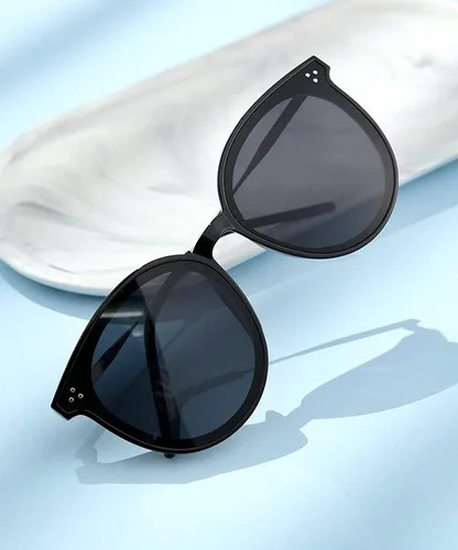 Vista 3 de Dollger Gafas de sol redondas polarizadas con diseño de ojo de gato para mujeres y hombres