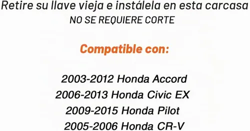 Vista 4 de 2 fundas de repuesto para llavero remoto para Honda KR55WK49308