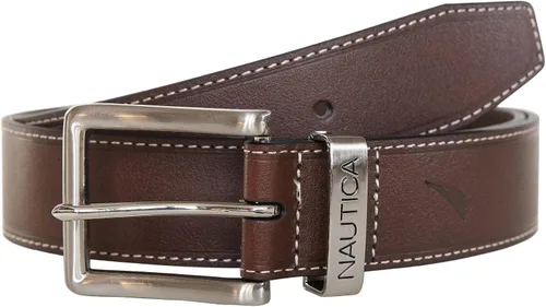 Vista 2 de Nautica Men's Casual and Dress Leather Belt with Metal Buckle